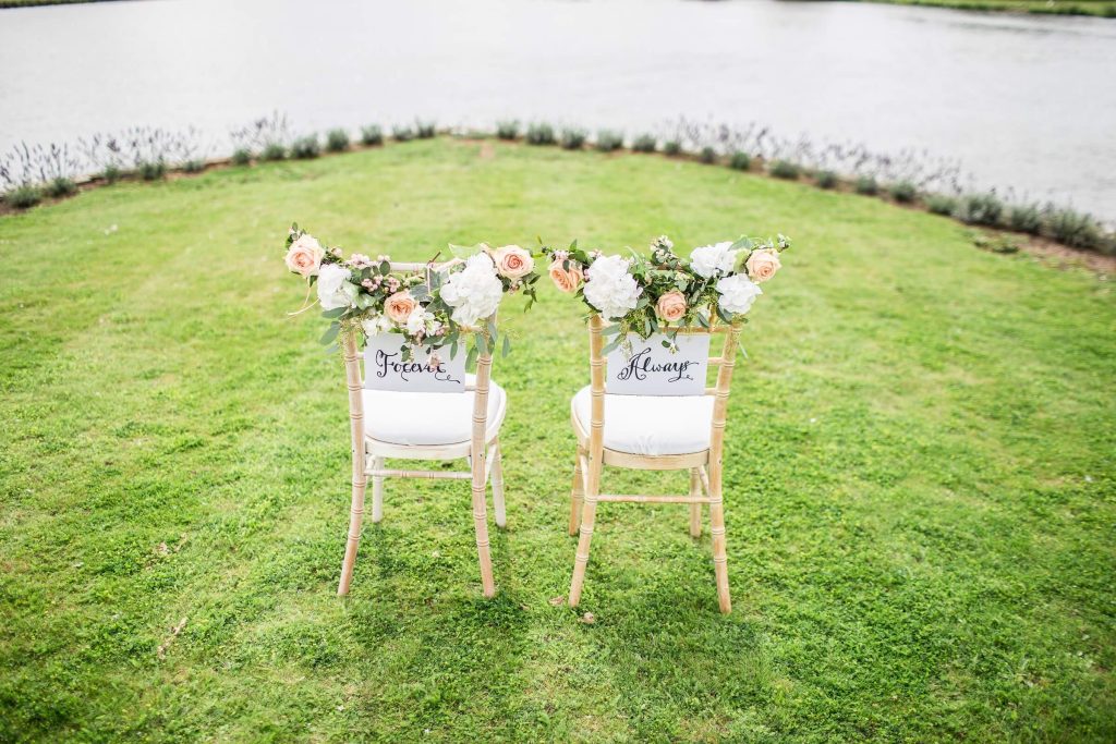 Bride & Groom Decorated Chairs